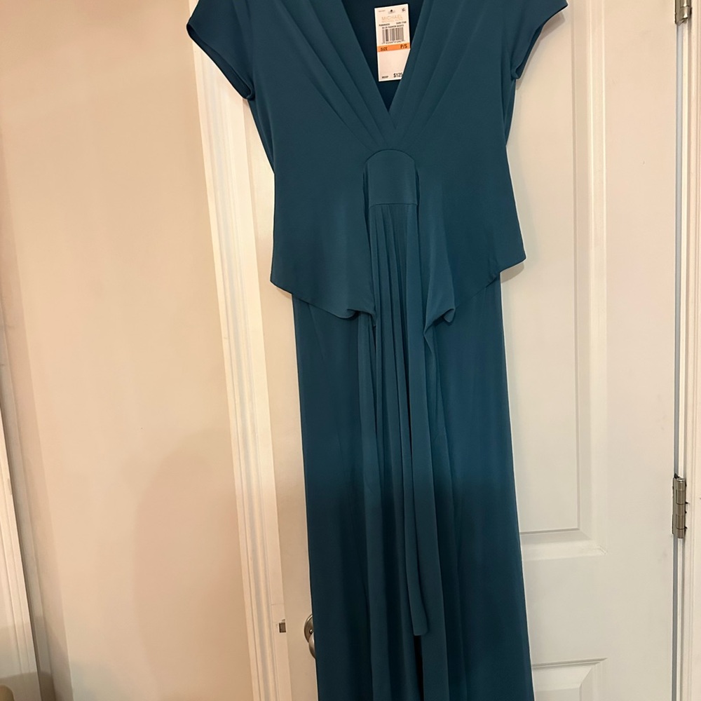 Calvin Klein Collection Green Sheath Dress with Dolman Sleeves